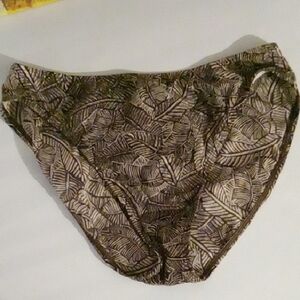 Nautica Brown Leaf Print Bikini